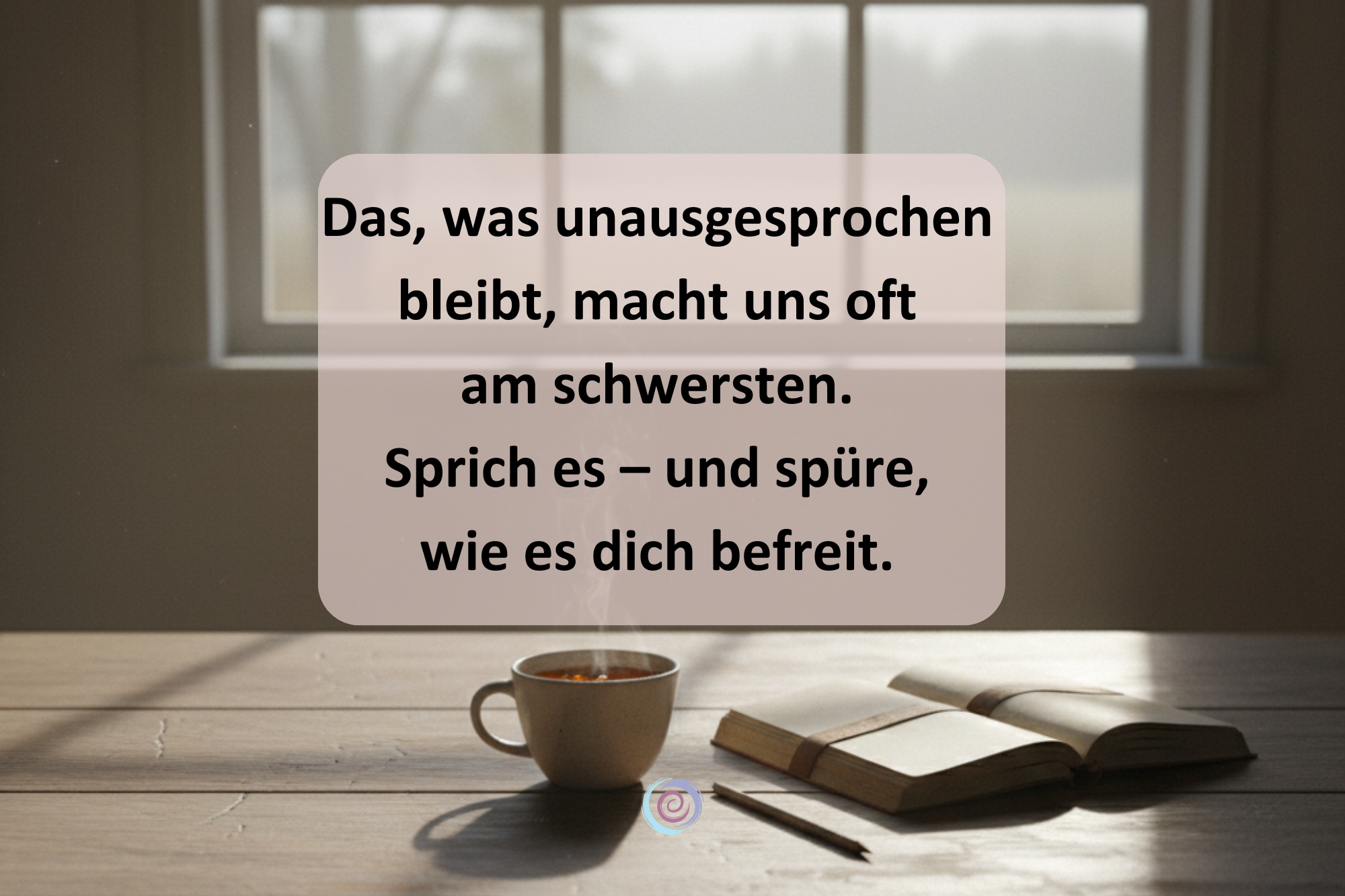 Das, was unausgesprochen bleibt, macht uns oft am schwersten. Sprich es – und spüre, wie es dich befreit.